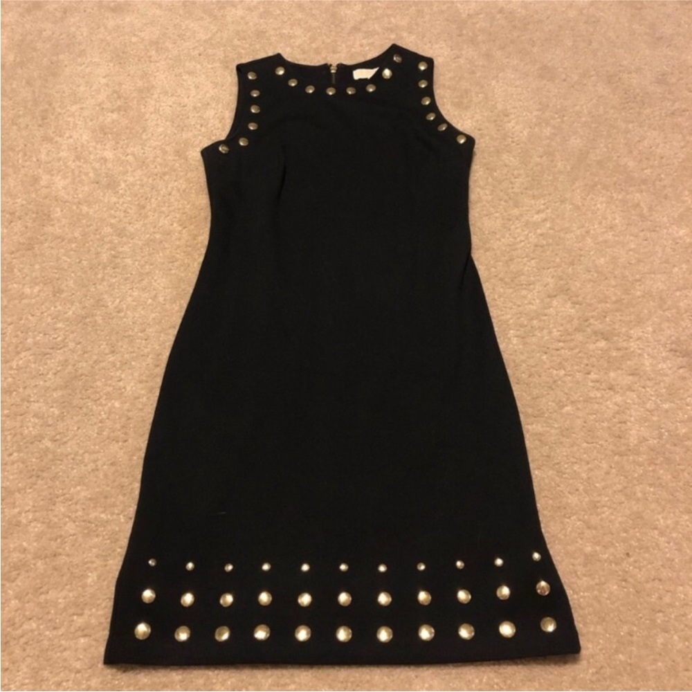 NWOT Michael Kors Black Dress with Gold Studs